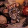 Bijou / Pendentif feuille oeil de tigre